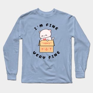 "I'm Fine. Very Fine" Funny Cats Long Sleeve T-Shirt